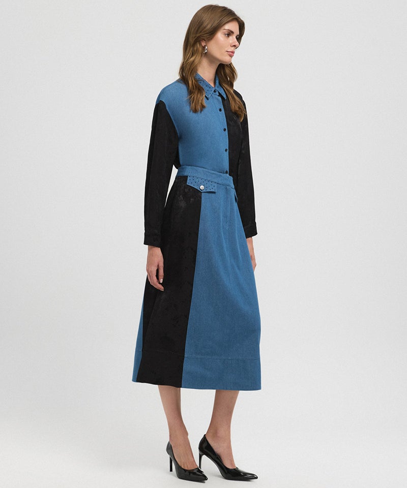 Ipekyol Mixed Color-Block Skirt - Image 1